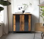 GINER Y COLOMER Buffet en bois de manguier et métal noir
